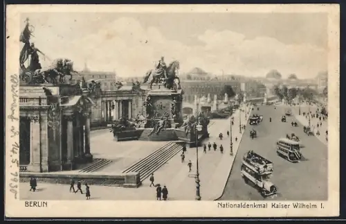 AK Berlin, Nationaldenkmal Kaiser Wilhelm I. aus der Vogelschau