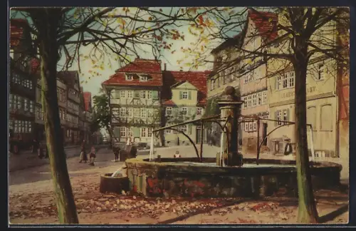 AK Allendorf / Werra, Brunnen am Marktplatz