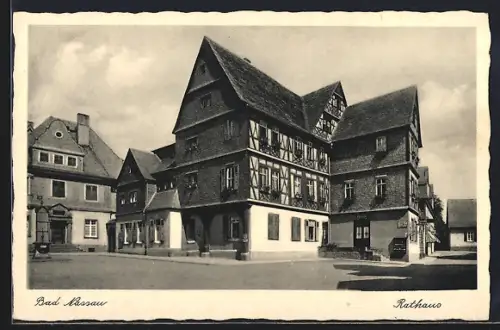 AK Bad Nassau, Partie am Rathaus