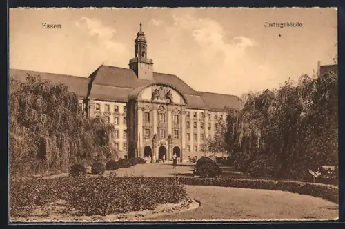 AK Essen / Ruhr, Justizgebäude, Aussenansicht