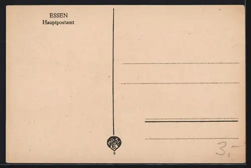 AK Essen, Hauptpostamt