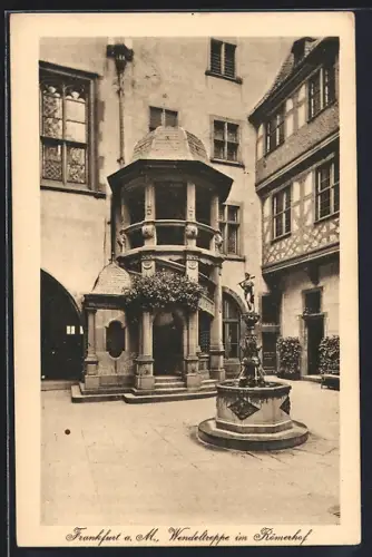 AK Alt-Frankfurt, Wendeltreppe im Römerhof
