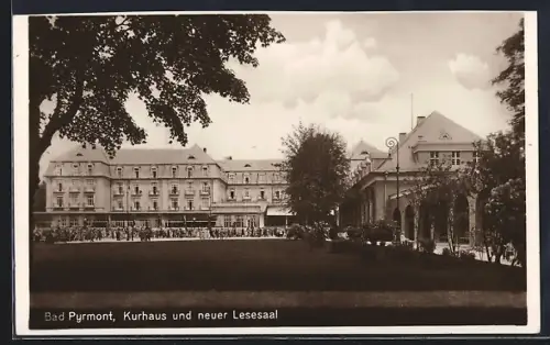 AK Bad Pyrmont, Kurhaus und neuer Lesesaal
