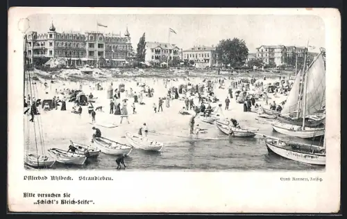 AK Ahlbeck /Ostsee, Strandleben