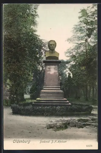 AK Oldenburg / Gr., Denkmal J. F. Herbart