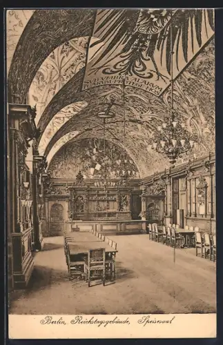AK Berlin-Tiergarten, Reichstagsgebäude, Speisesaal