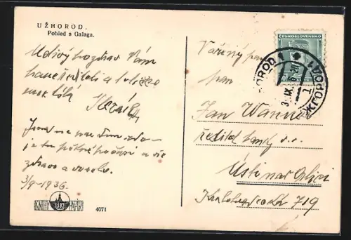 AK Uzhorod, Pohled s Galaga