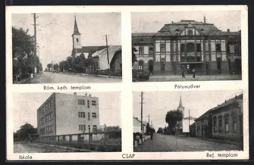 AK Csap, Róm. kath. templom, Pályaudvar, Iskola