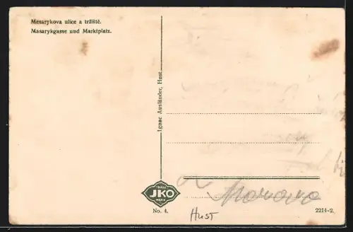 AK Hust, Masarykova ulice a trziste