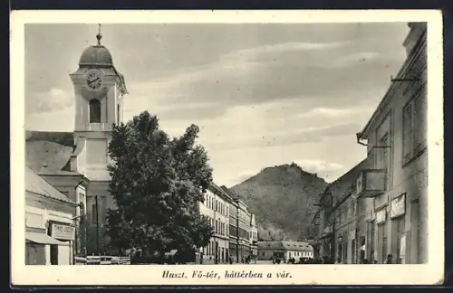AK Huszt, Fö-tér, háttérben a vár