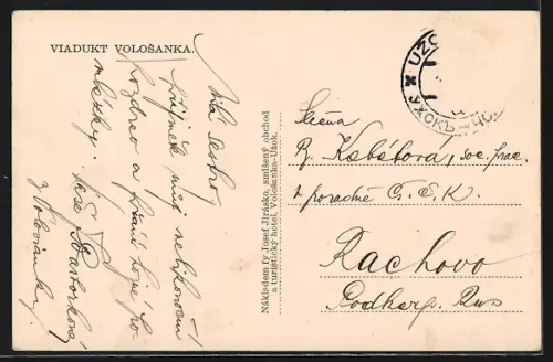 AK Volosianka, Ansicht vom Viadukt