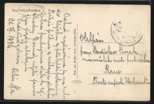AK Volosanka, Panorama mit Kirche