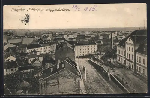 AK Ungvár, Látkép a megyeházával