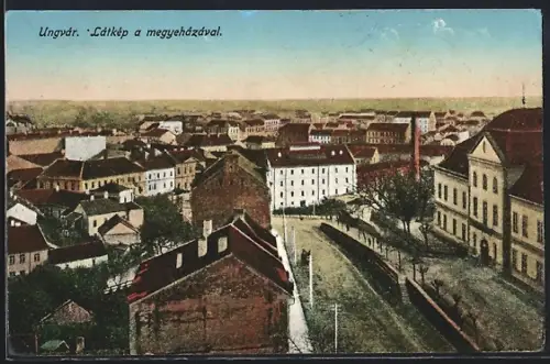 AK Ungvár, Látkép a megyeházával