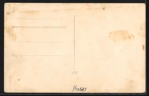 AK Huszt, Ortspartie mit Burg