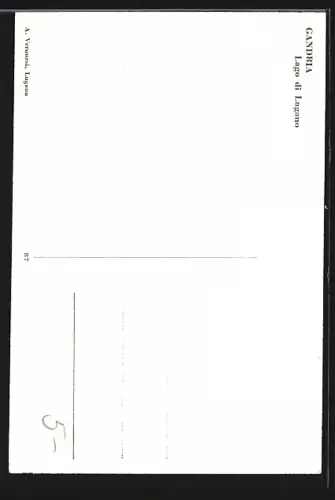 AK Gandria /Lago di Lugnao, Glockenturm mit Frau auf Treppe