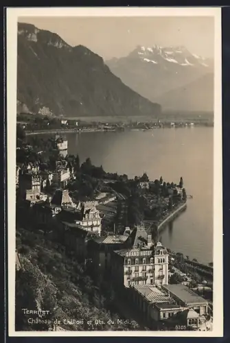 AK Territet, Château de Chillon et Dts. du Midi