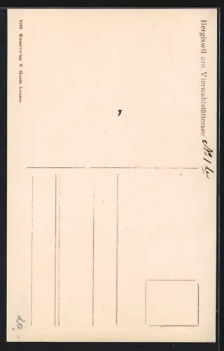 AK Hergiswil am Vierwaldstättersee, Teilansicht mit Kirche