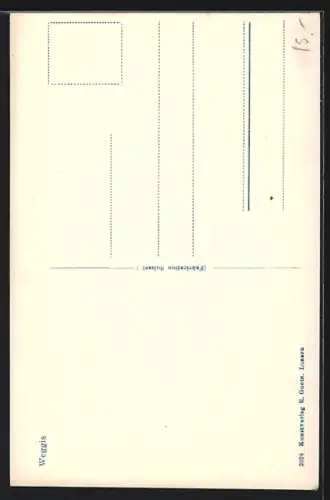 AK Weggis, Teilansicht mit Bergen