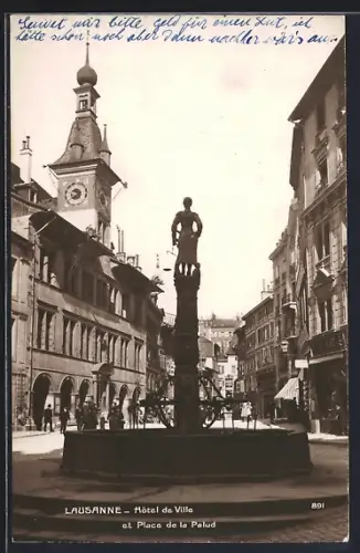 AK Lausanne, Hôtel de Ville et Place de la Palud