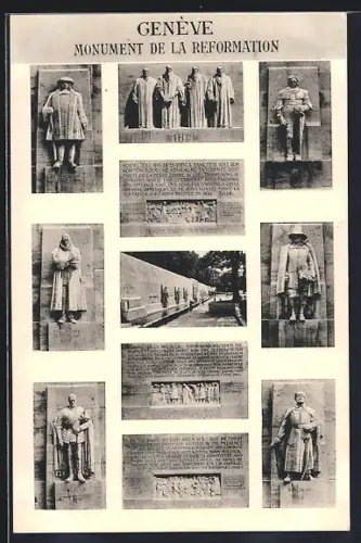 AK Genève, Monument de la Reformation, Coligny, Bocskay, Guillaume le Taciturne