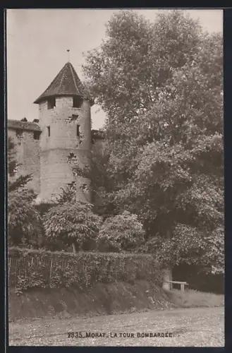 AK Morat, La Tour Bombardée