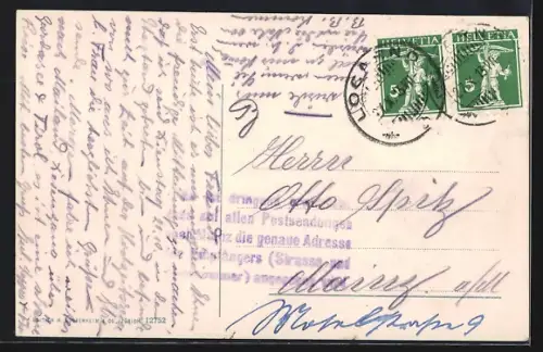 AK Morcote /Lago di Lugano, Panorama mit Kirche