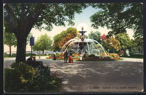 AK Genève, Le Jardin Anglais