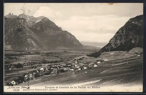 AK Yvorne, Panorama et l`entrée de la Vallée du Rhône