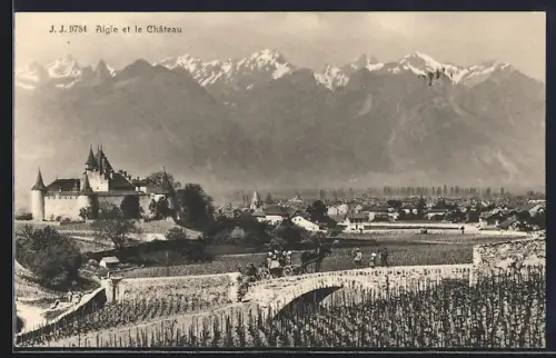 AK Aigle, Panorama et le Château