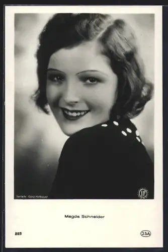 AK Schauspielerin Magda Schneider mit feschem Bubikopf