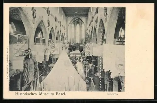 AK Basel, Innenansicht Historisches Museum