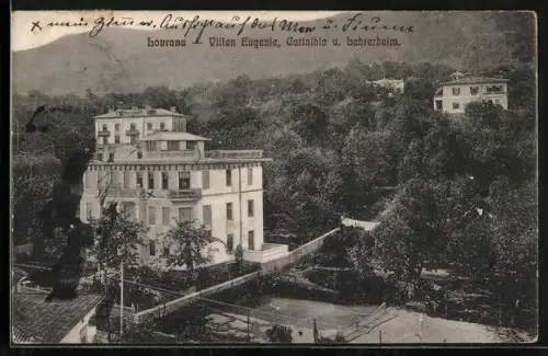 AK Lovrana, Villen Eugenie, Carinthia und Lehrerheim