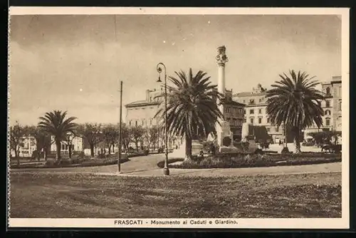 AK Frascati, Monumento ai Caduti e Giardino