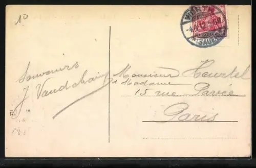 AK Wörth a. S., Denkmal des Hessischen Infanterie-Regiments Nr. 82