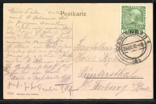 AK Marienbad, Hotel und Cafe Rübezahl