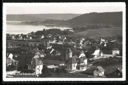 AK Le Landeron, Totalansicht aus der Vogelschau