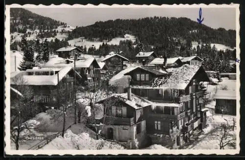 AK Chesieres, Teilansicht im Winter