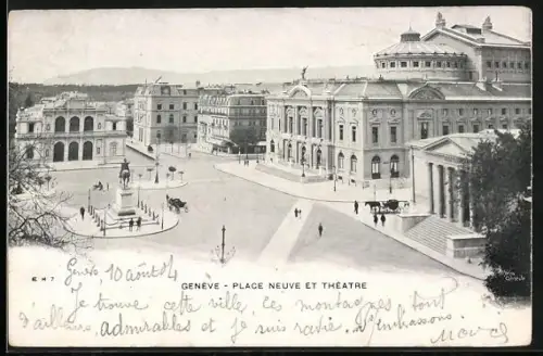 AK Genève, Place Neuve et Théâtre