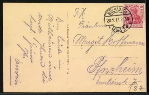 AK Mülhausen, Colmarer-Strasse, Gasthaus, Häuserzeilen