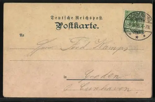 Lithographie Düppeler Schanzen, Düppelmühle, Siegesdenkmal auf Düppel