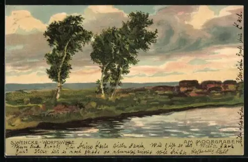 Künstler-AK Sophie Wencke: Am Moorgraben