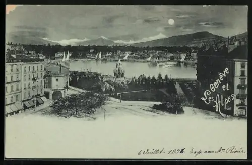 Mondschein-AK Genève, Vue Générale
