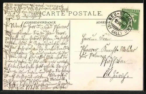 AK Neu St. Johann, Totalansicht von Anhöhe aus auf Häuser und Landschaft