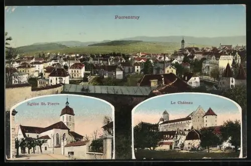 AK Porrentruy, Le Chateau, Eglise St. Pierre, Panorama