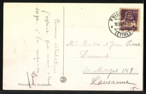 AK Estavayer, Vue prise depuis le debaroadere