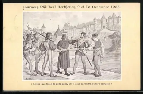 Künstler-AK Geneve, Journées Philibert Berthelier 1905