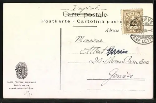 Künstler-AK Geneve, Journées Philibert Berthelier 1905