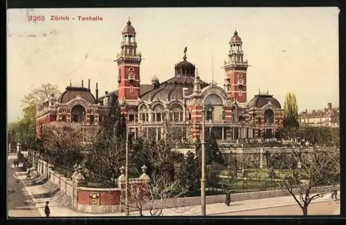 AK Zürich, Blick auf die Tonhalle