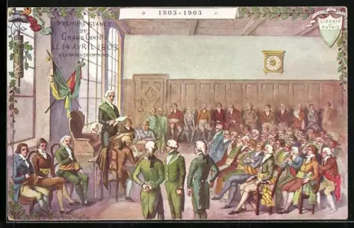 Künstler-AK Lausanne, Gründung des Kantons Waadt, Versammlung von 1803